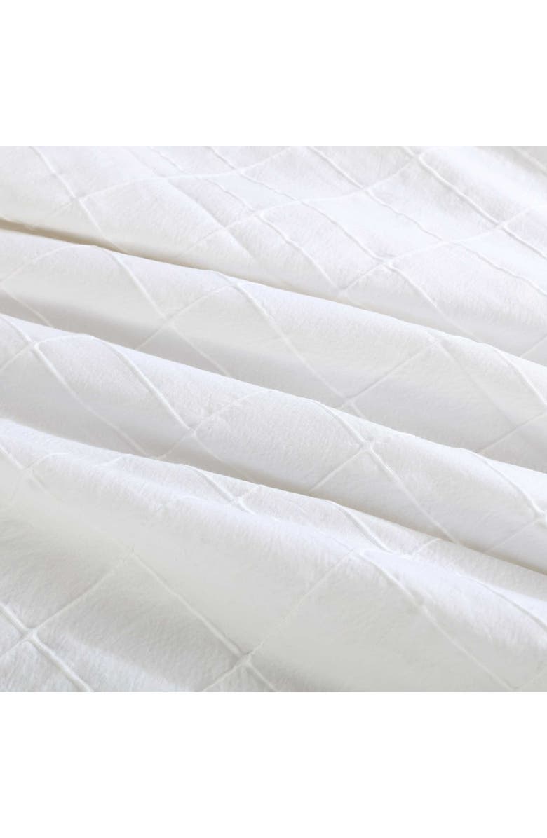 Calvin Klein Puckered Grid Duvet Cover & Shams Set, Alternate, color, White