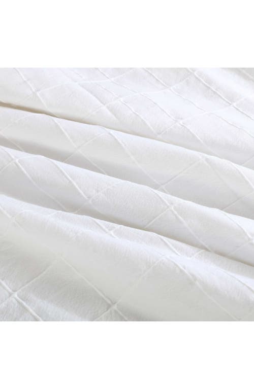 Calvin Klein Puckered Grid Duvet Cover & Shams Set In White