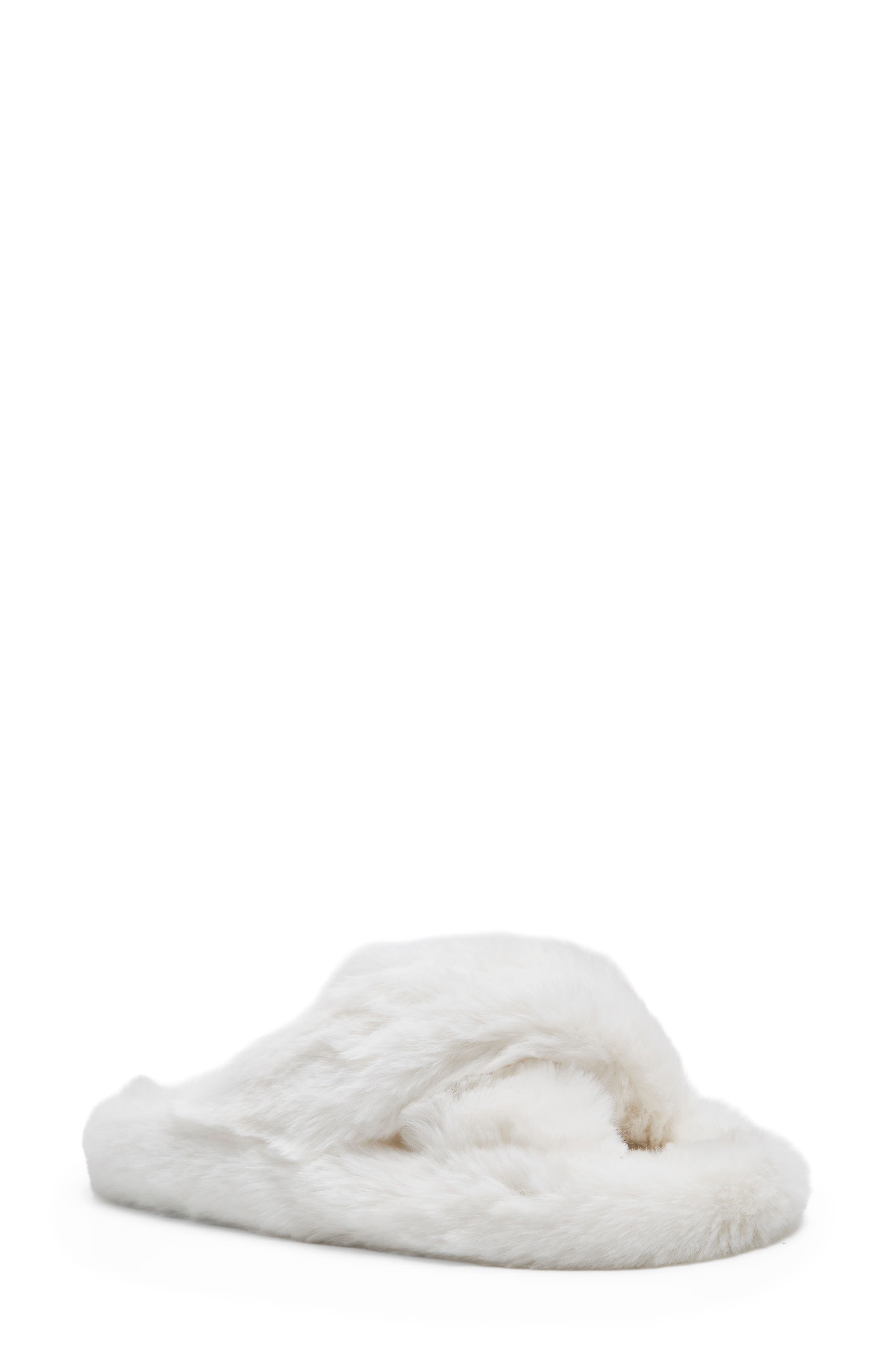 Counting Sheep 2.0 Faux Fur Slipper, Main, color, SNOW