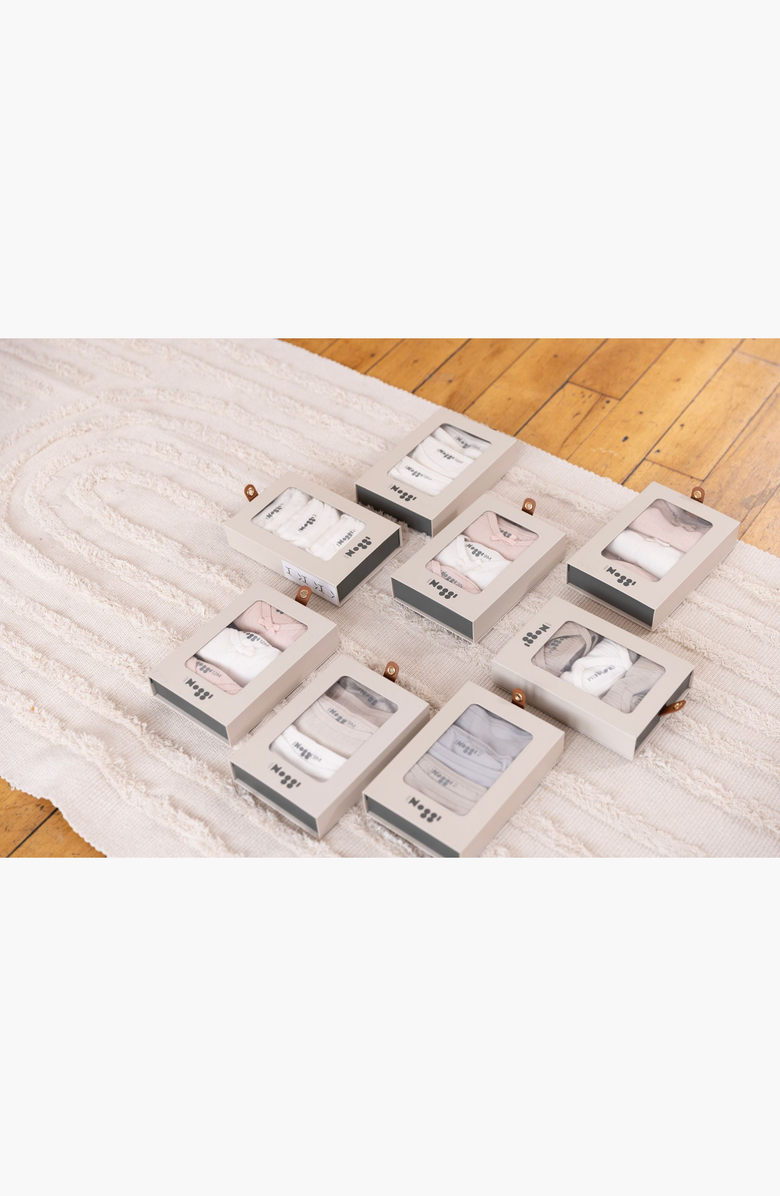 NoggiWear Pointelle Girls Bodysuit, Three Pack, Alternate, color, White