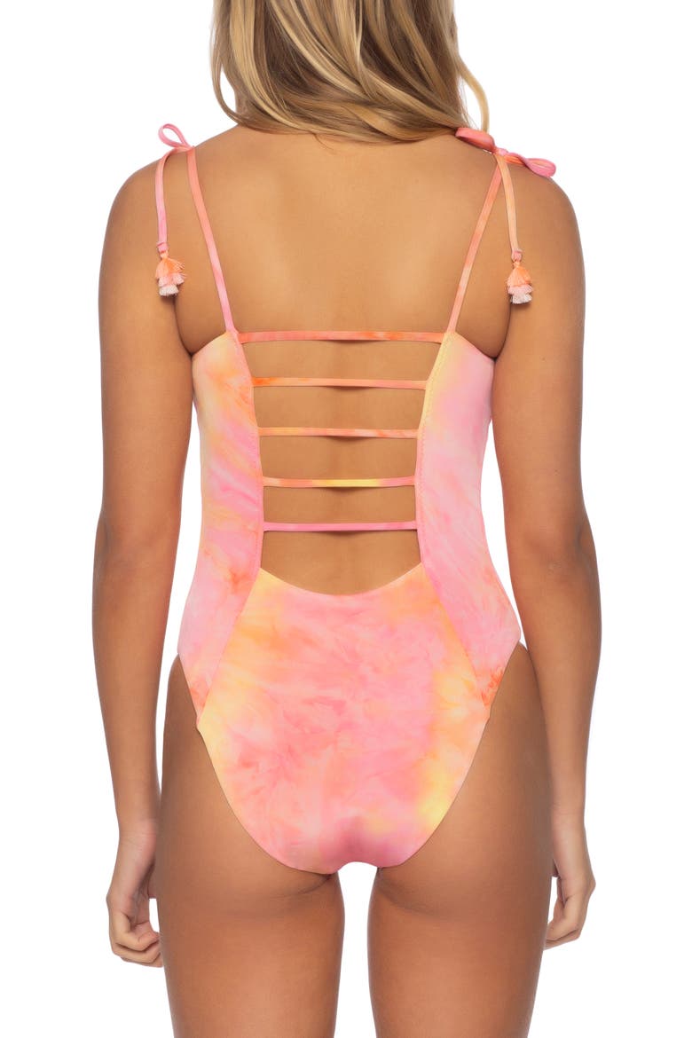 Torino One-Piece Swimsuit, Alternate, color, FROSE