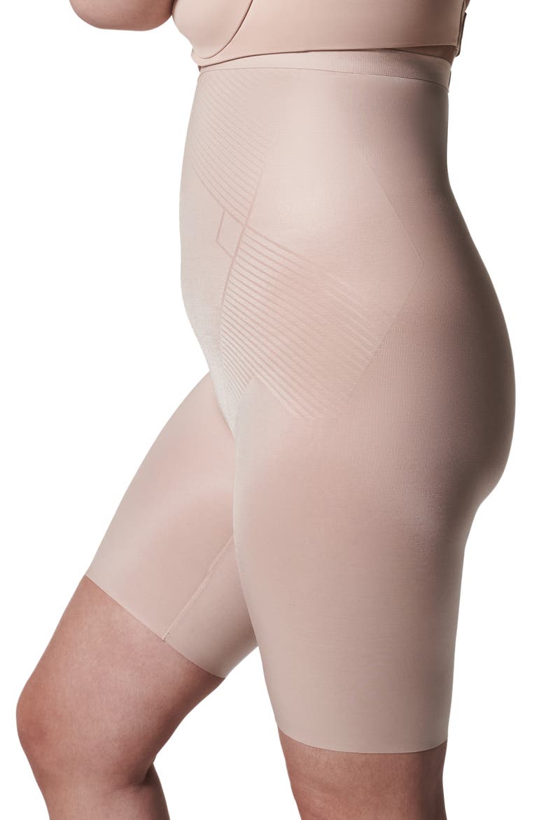 SPANXshape™ Invisible High Waist Mid Thigh Shorts, Alternate, color, CHAMPAGNE BEIGE