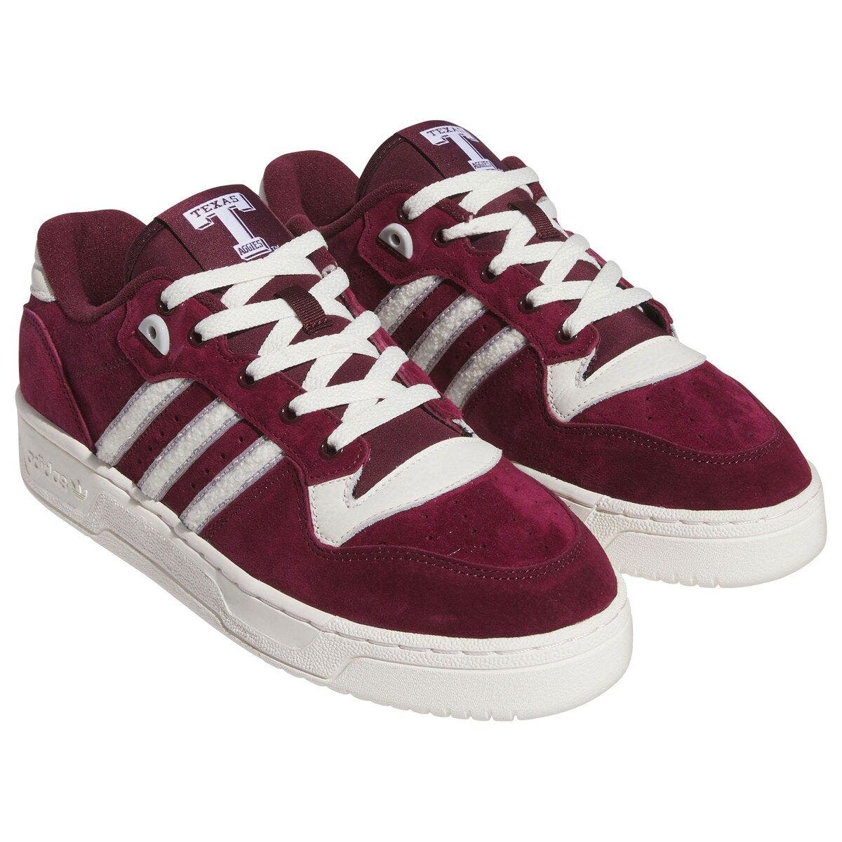 adidas Maroon Texas A&M Aggies Rivalry Low Basketball Shoes, Alternate, color, Maroon