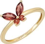 Bony Levy 14k Gold Garnet Stackable Ring