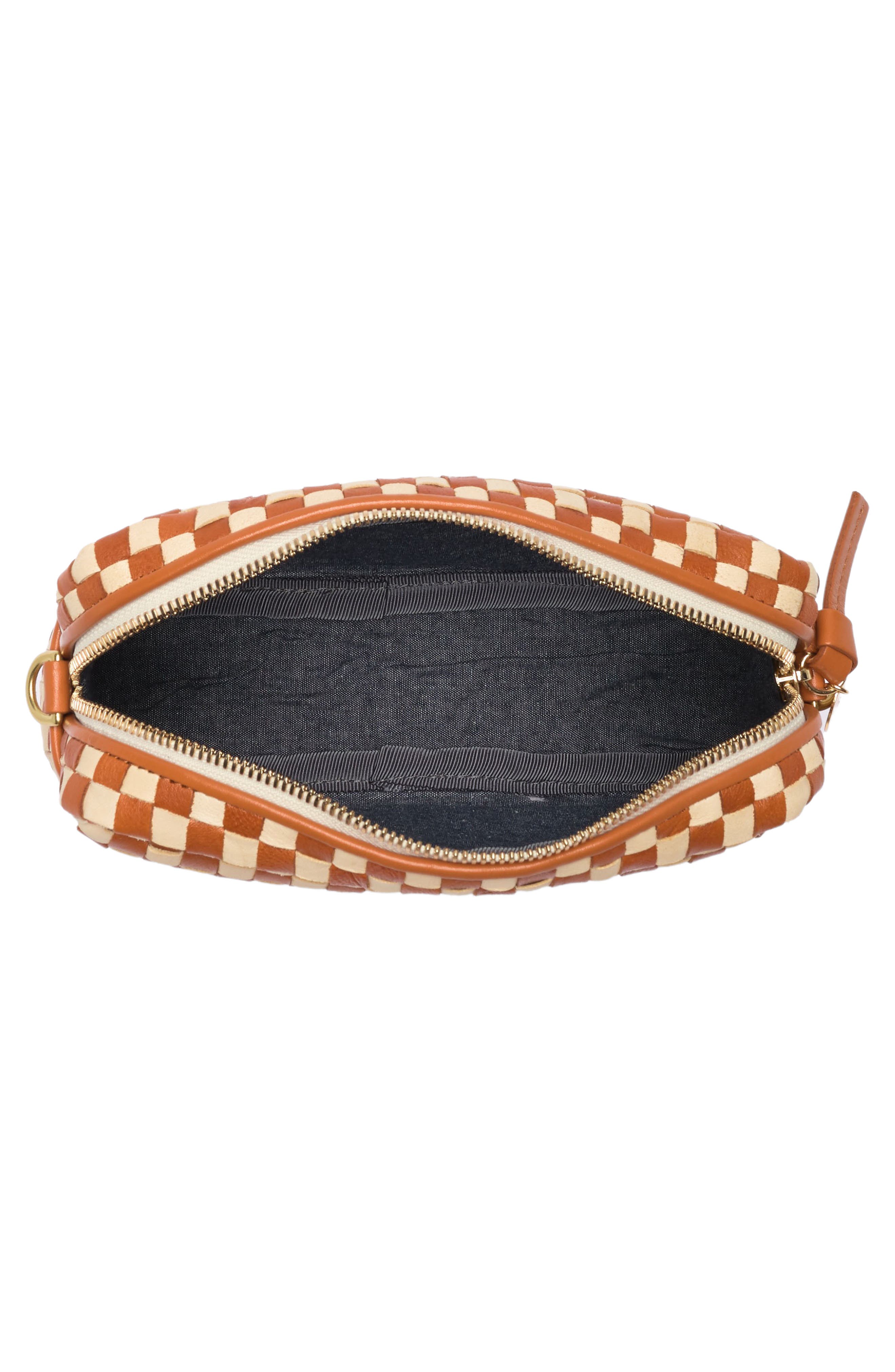 Clare V. Midi Sac Woven Leather Crossbody Bag, Alternate, color, 
