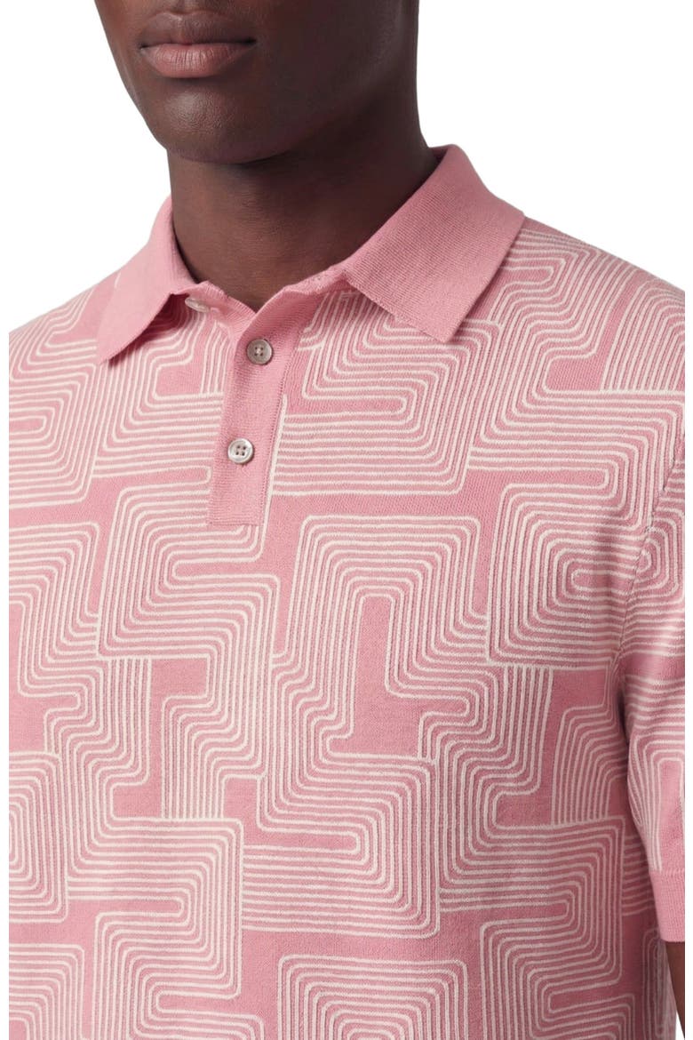 Inter Twine Mens Merino Silk Cashmere Polo, Alternate, color, INTER TWINE PINK