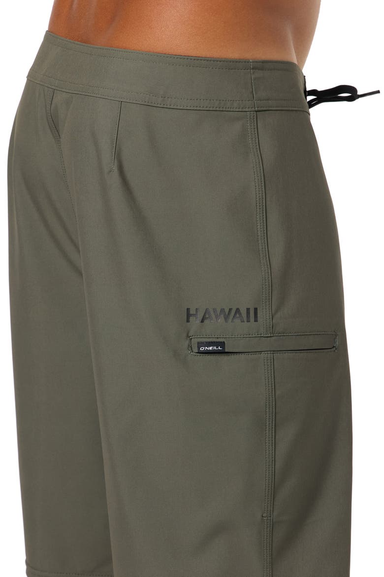 Hyperfreak Heat Solid Hawaii 2 Board Shorts, Alternate, color, ARMY