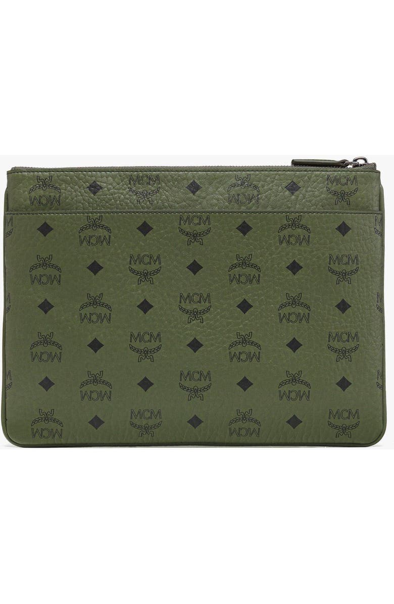 MCM Crossbody Pouch in Visetos Original, Alternate, color, Green
