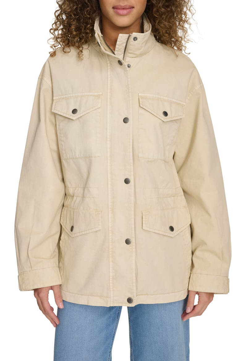 Cotton Utility Jacket, Main, color, OATMEAL