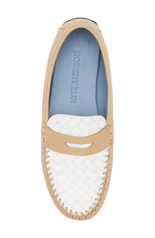 Robert Zur 'petra' Driving Shoe In Shell/white