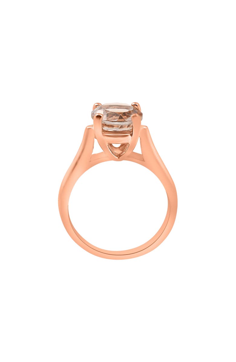 Bliss Diamond 8MM Round 1 3/4CT Genuine Morgranite 14k Gold Solitaire Engagement Ring, Alternate, color, 