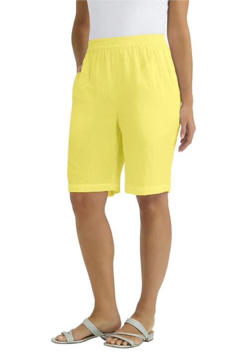 Jessica London Gauze Short In Yellow