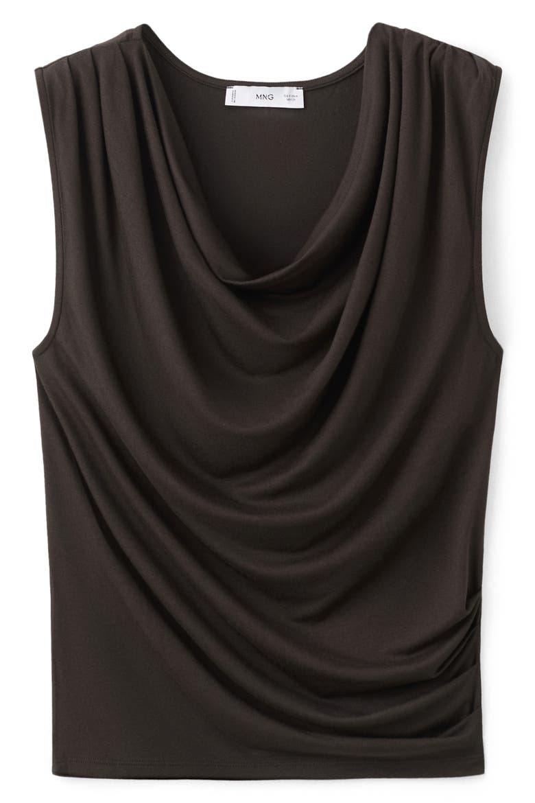 Camiseta Cowl Neck T-Shirt, Alternate, color, BROWN