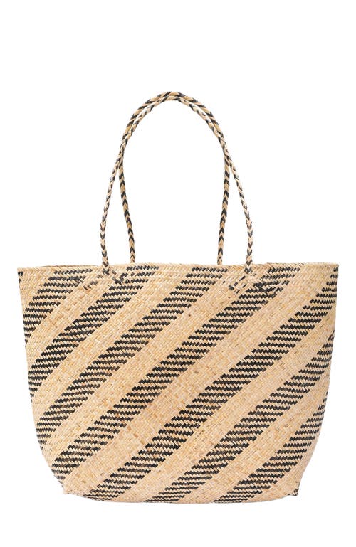The Artisan & Company Rattan Market Tote-Natural in Natural/black  product