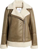 Sam Edelman Faux Leather & Faux Shearling Moto Jacket