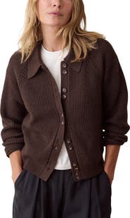 Marine Layer Parker Cotton & Merino Wool Blend Cardigan