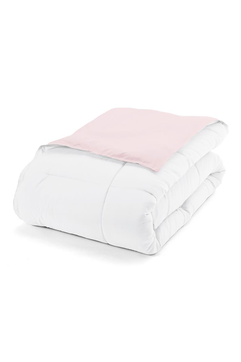 Premium Down Alternative Reversible Comforter Set, Alternate, color, BLUSH