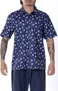 VAST Positive Floral Short Sleeve Performance Button-Up Shirt