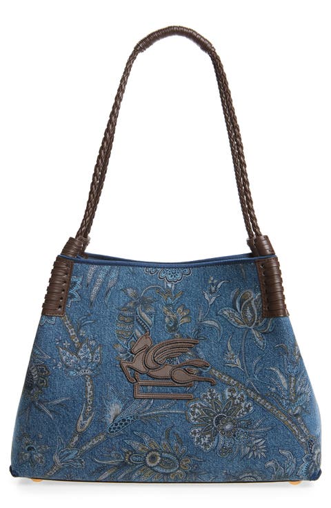 Small Libra Denim Shopping Tote