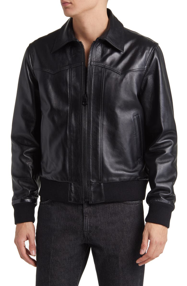 BLK DNM 77 Leather Jacket, Alternate, color,