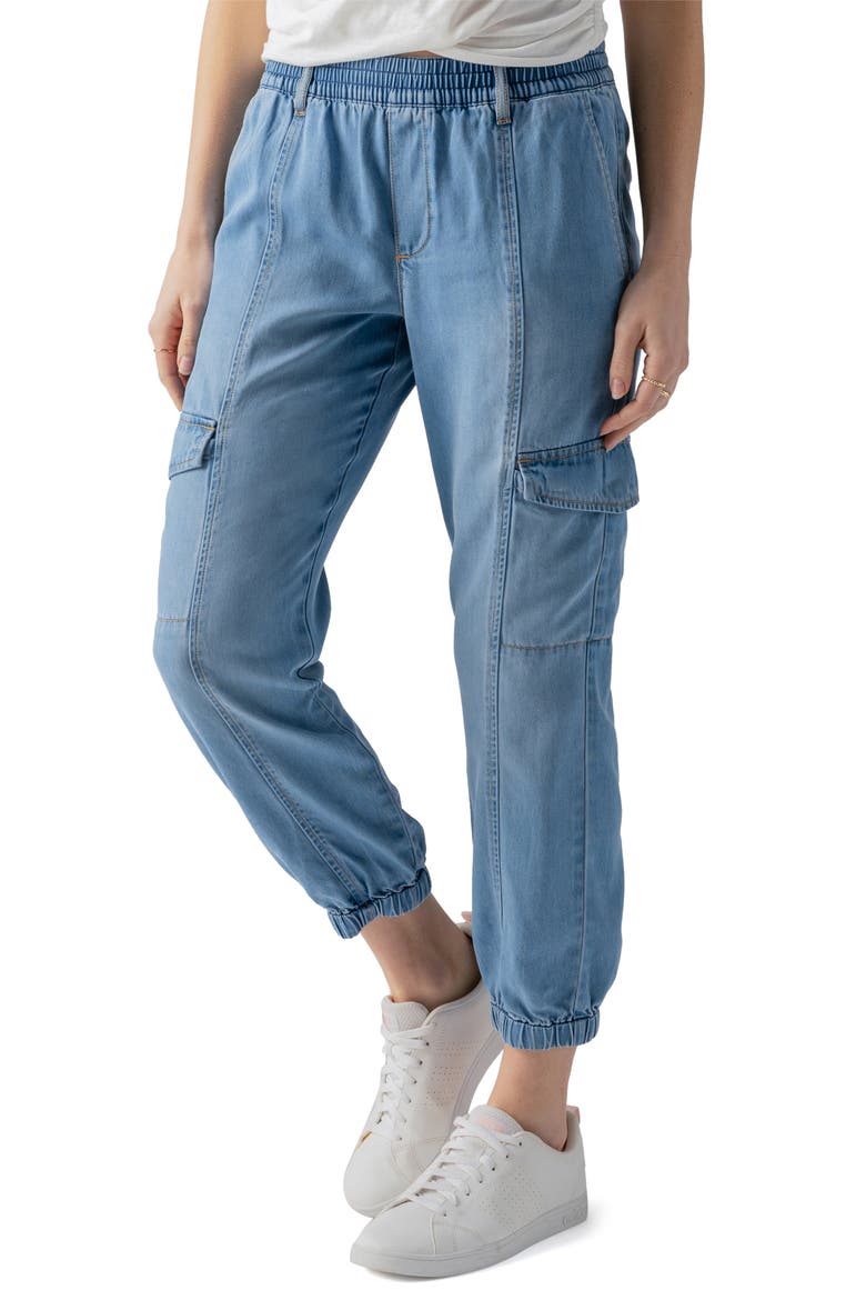 Relaxed Rebel Chambray Cargo Joggers, Main, color, SUN DRENCH