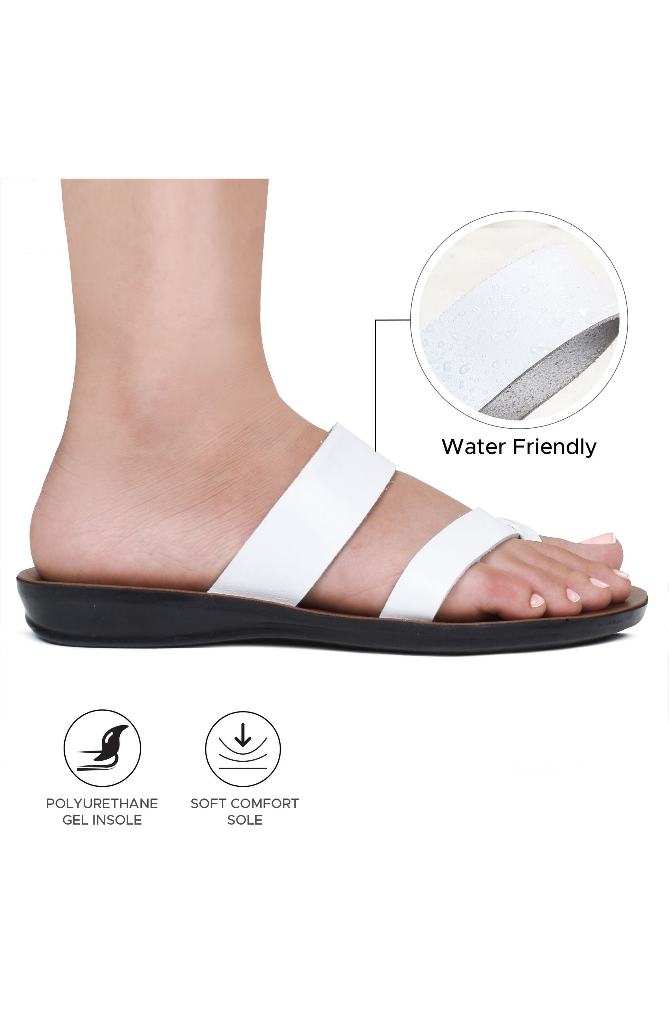 Ella Comfort Flat, Alternate, color, WHITE