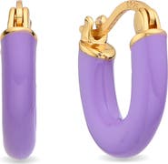 EYE CANDY LOS ANGELES Gabrielle Enamel Huggie Hoop Earrings
