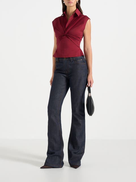 Yvette Gathered Twist Sleeveless Top