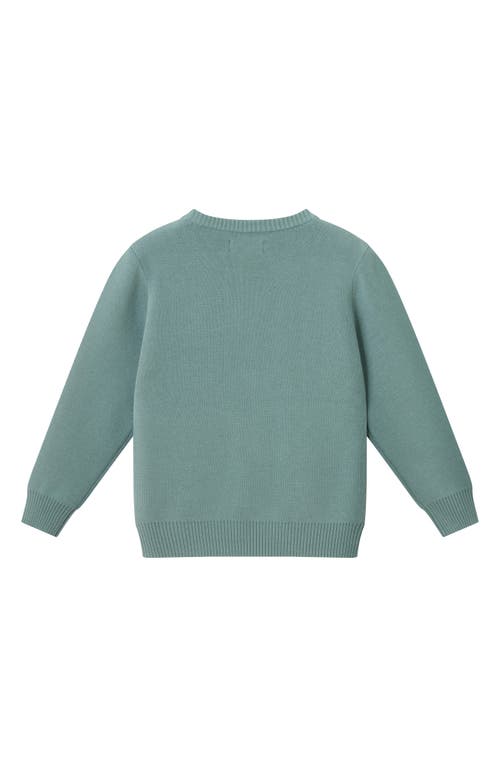 Andy & Evan Kids' Cotton Crewneck Sweater In Green
