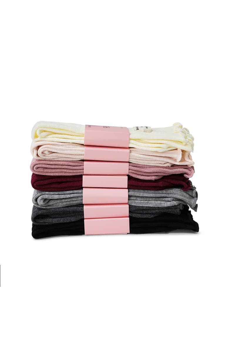 Beloved 7 Pack Socks, Alternate, color, Multi