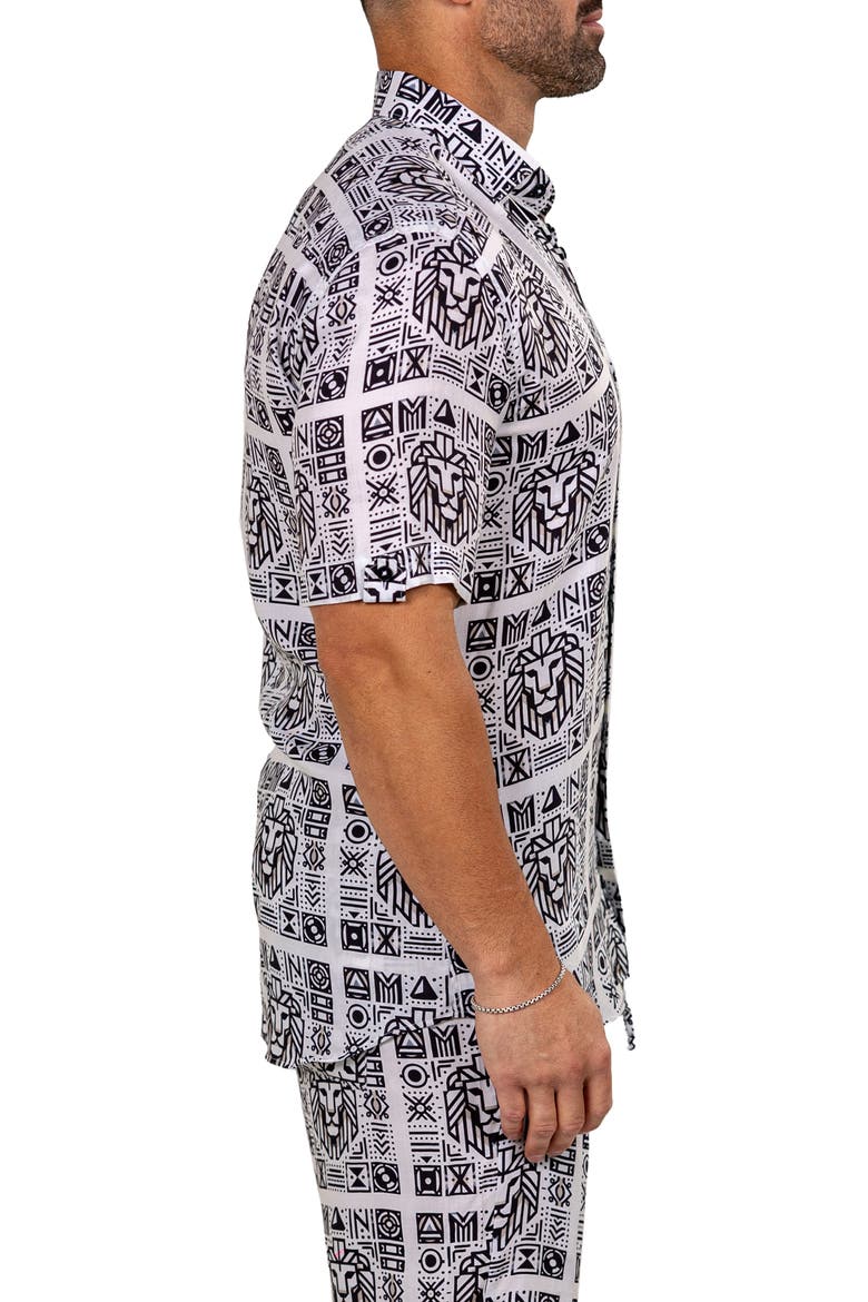 Galileo Marthy Short Sleeve Button-Up Shirt, Alternate, color, WHITE