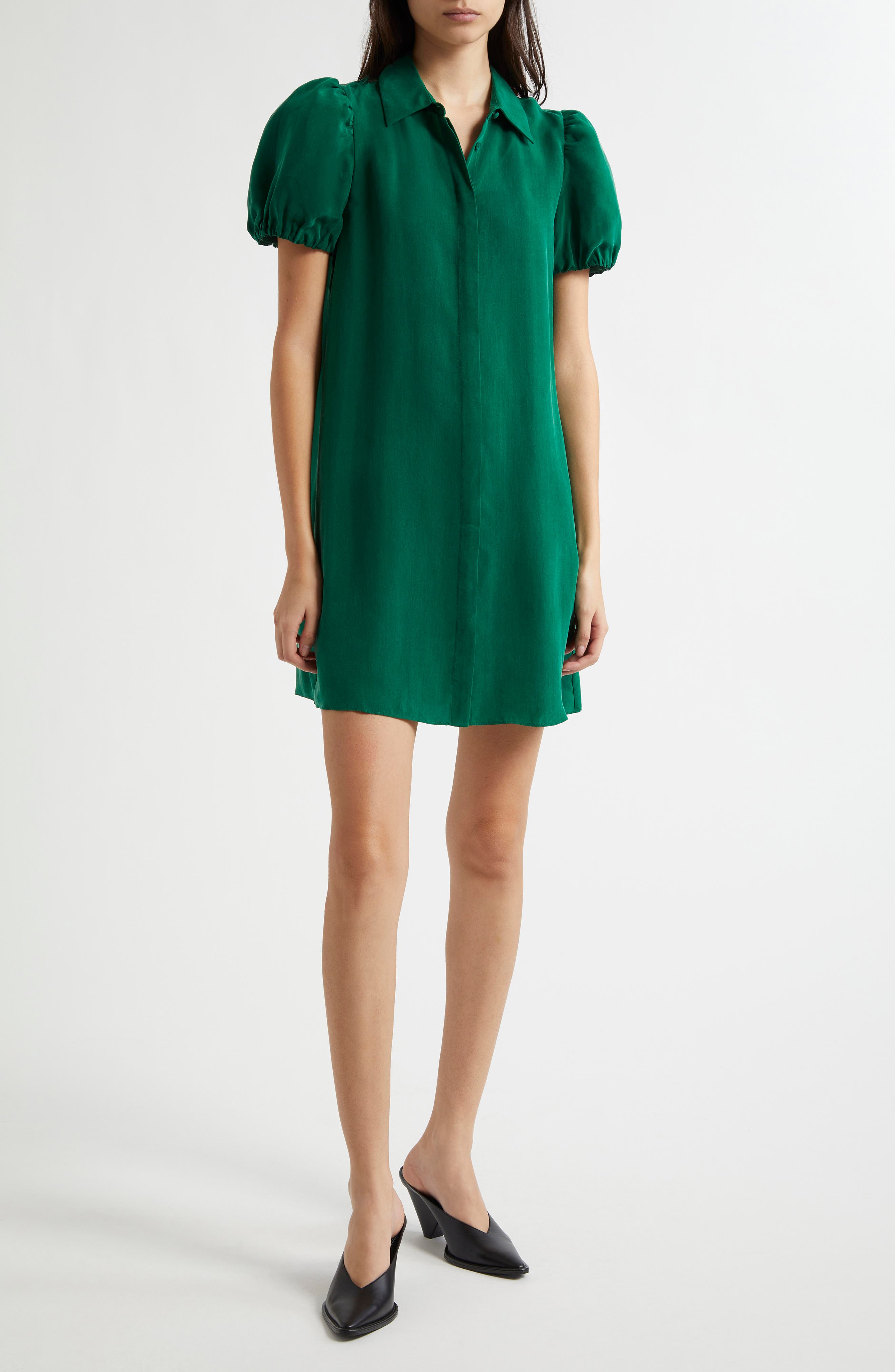 Jem Puff Sleeve Mini Shirtdress