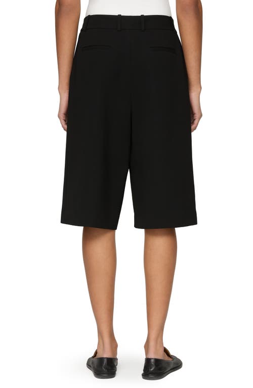 Lafayette 148 New York Sutton Pleated Finesse Crepe Wide Leg Shorts