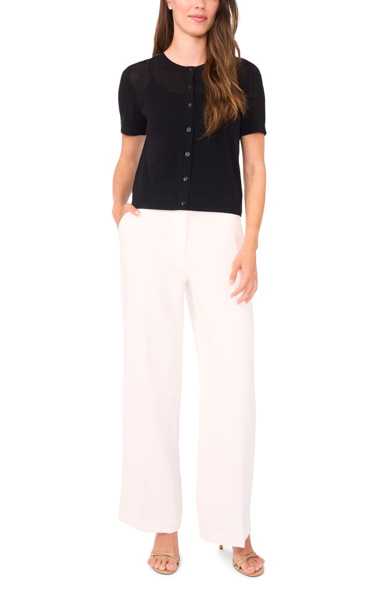 Halogen<sup>®</sup> Short Sleeve Button-Up Sweater, Alternate, color,