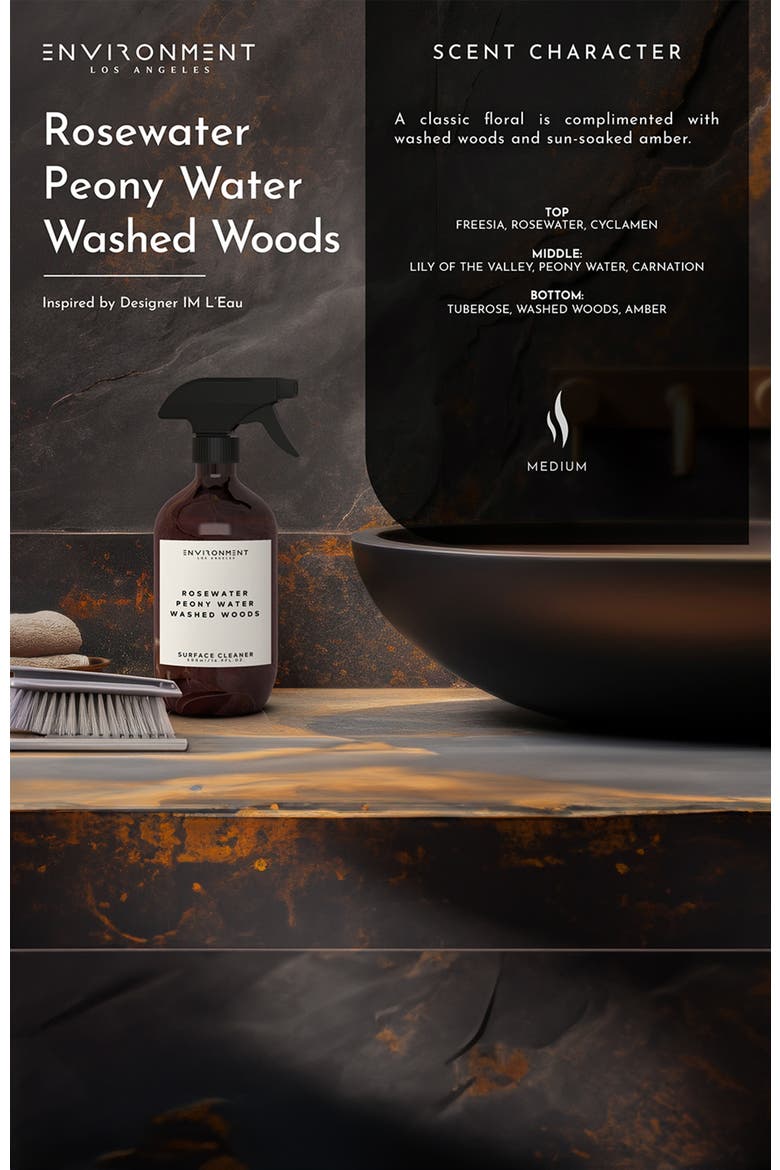 Inspired by Designer Perfume Surface Cleaner, Alternate, color, Rosewater |Peony |Washed Woods