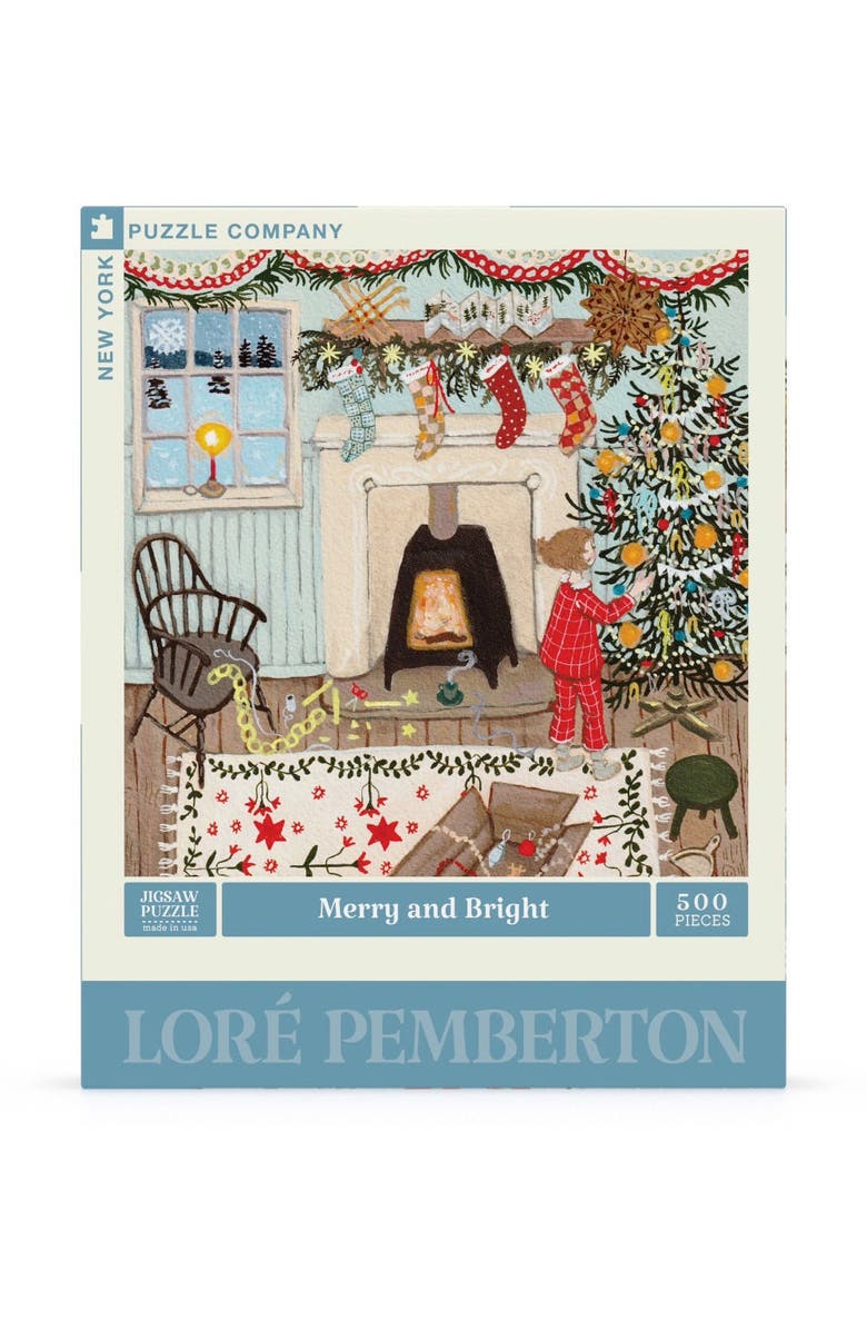 NEW YORK PUZZLE COMPANY Merry and Bright 500 Piece Puzzle, Main, color,