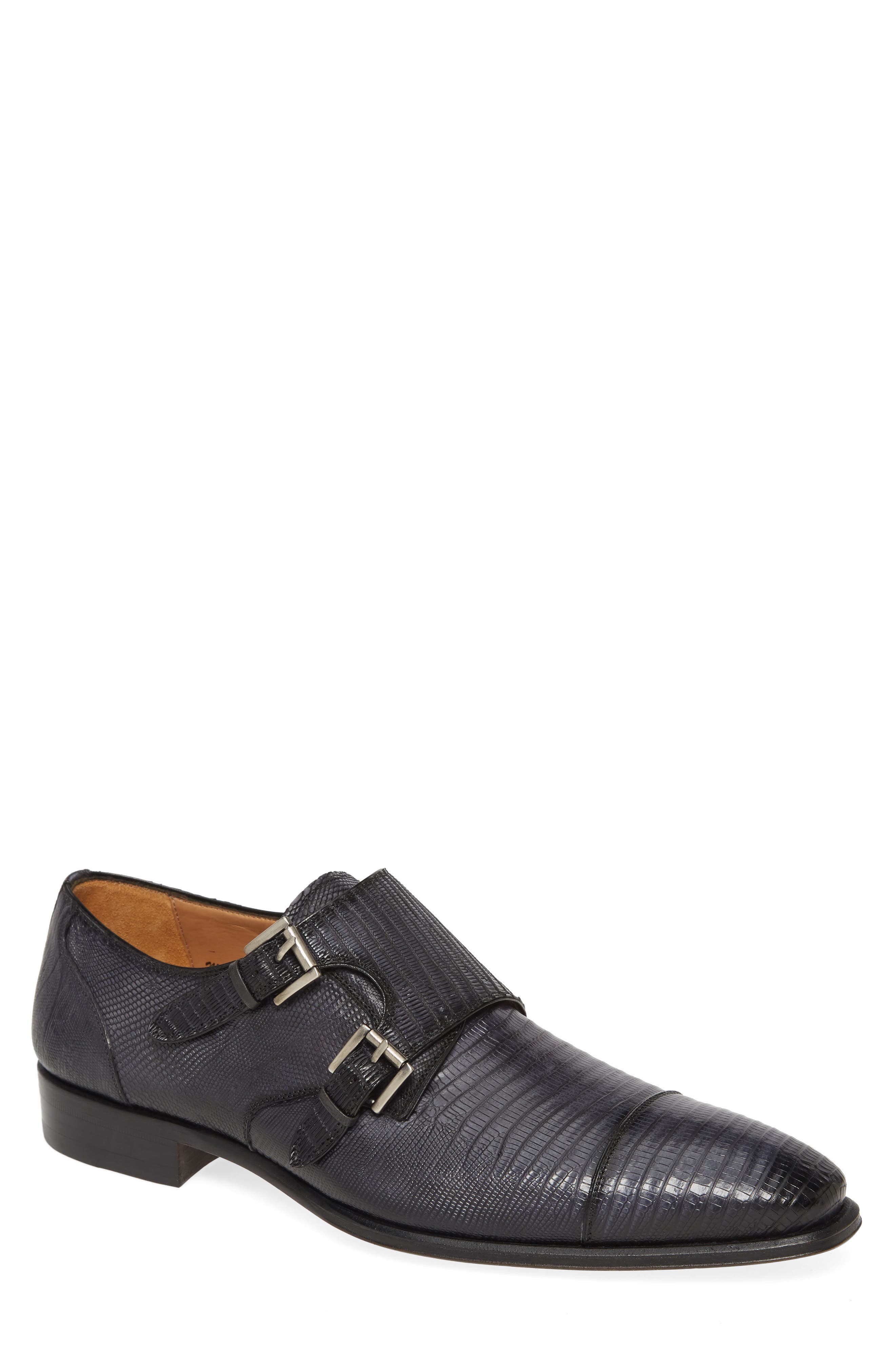 Mezlan Argentum Double Monk Strap Shoe, Main, color, 