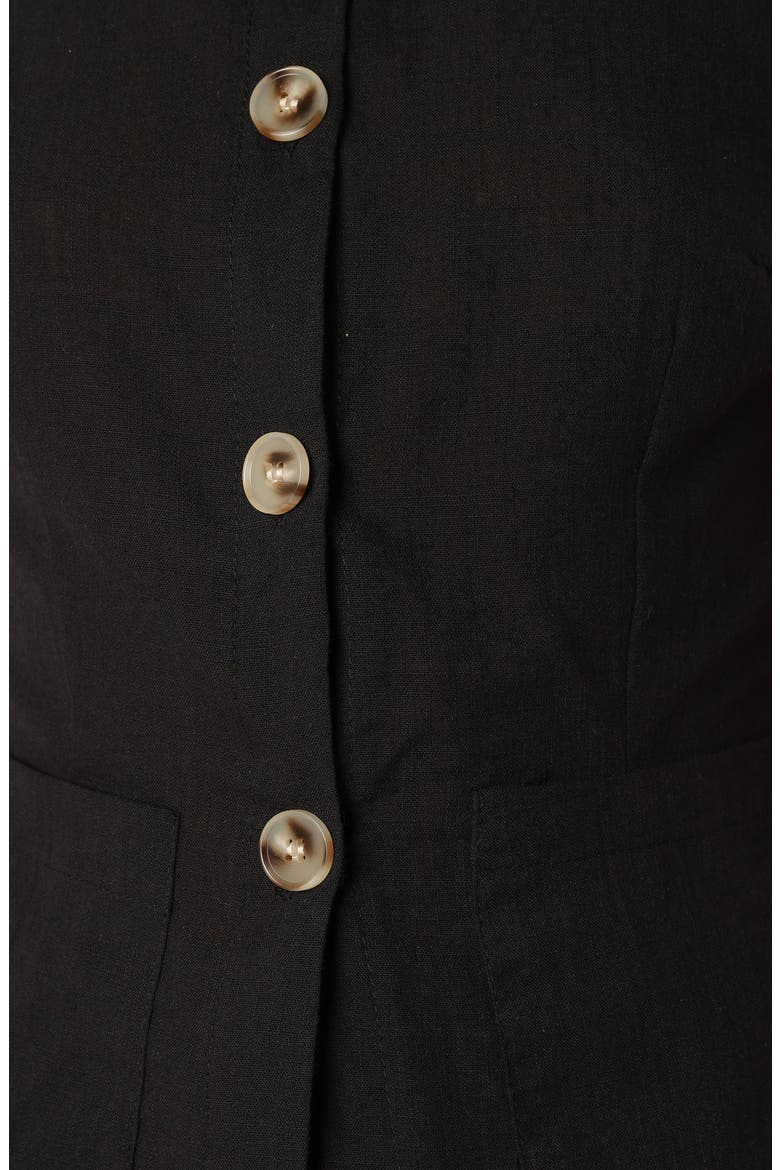 Peter Cotton Vest & Maxi Skirt, Alternate, color, BLACK