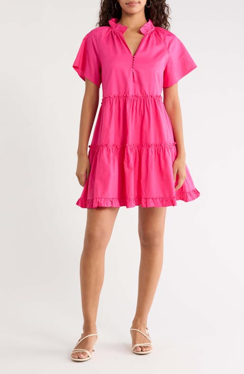 Pallas Tiered Cotton Poplin Minidress