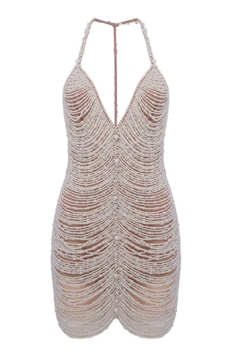 Solar Embroidery Mini Dress