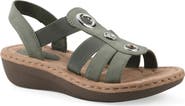 CLIFFS BY WHITE MOUNTAIN Casimir Grommet Stud Wedge Sandal