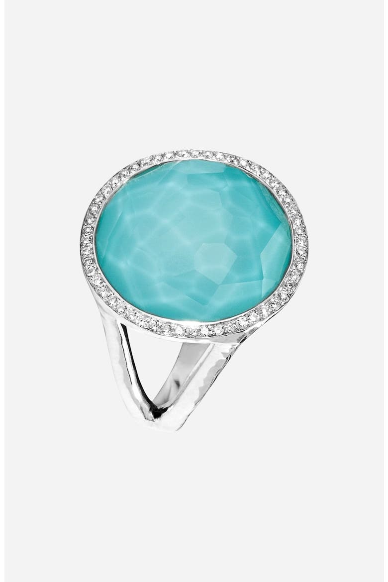 Stella - Lollipop Cocktail Ring, Main, color, SILVER/ TURQUOISE