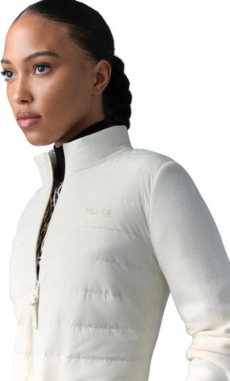 Laika Mixed Media Peplum Down Jacket