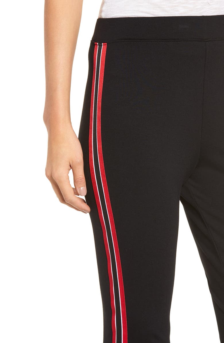 Nordstrom Stripe Ponte Skimmer Leggings, Alternate, color, 