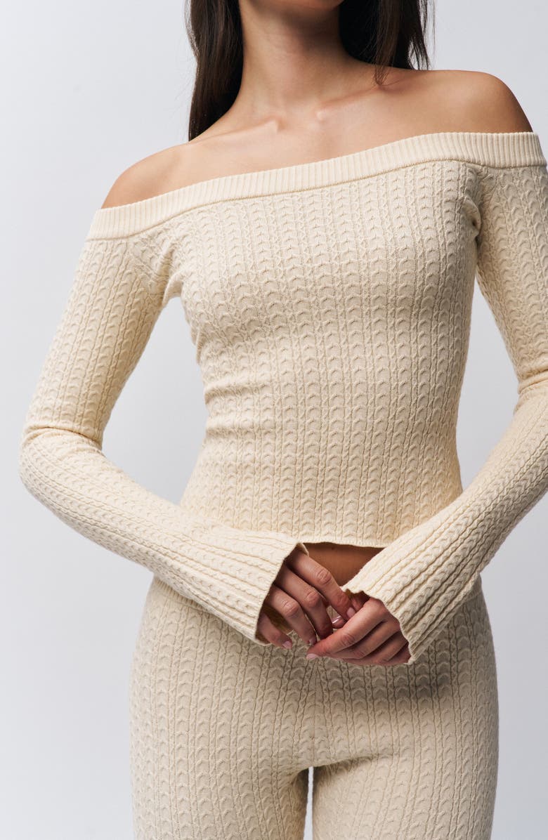 Guizio Mia Top, Alternate, color, Ivory