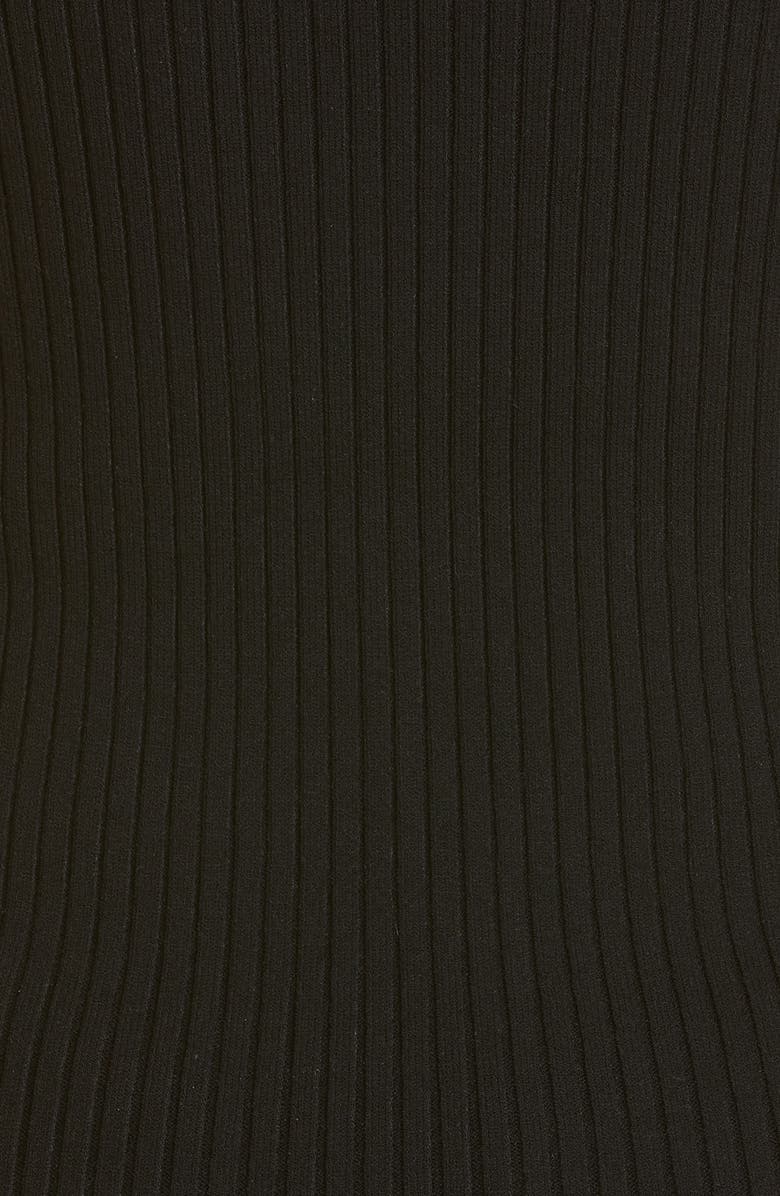 Courrèges Logo Rib Knit Tank, Alternate, color, Black