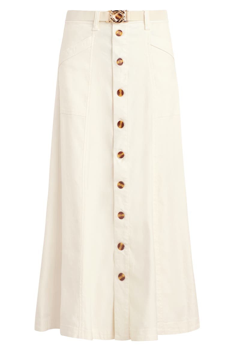 The Lila A-Line Denim Skirt, Alternate, color, GARDENIA