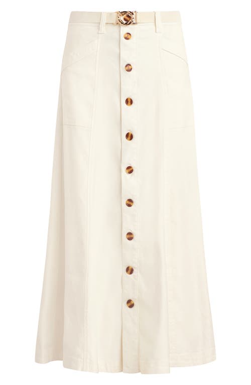 Favorite Daughter The Lila A-line Denim Skirt In White