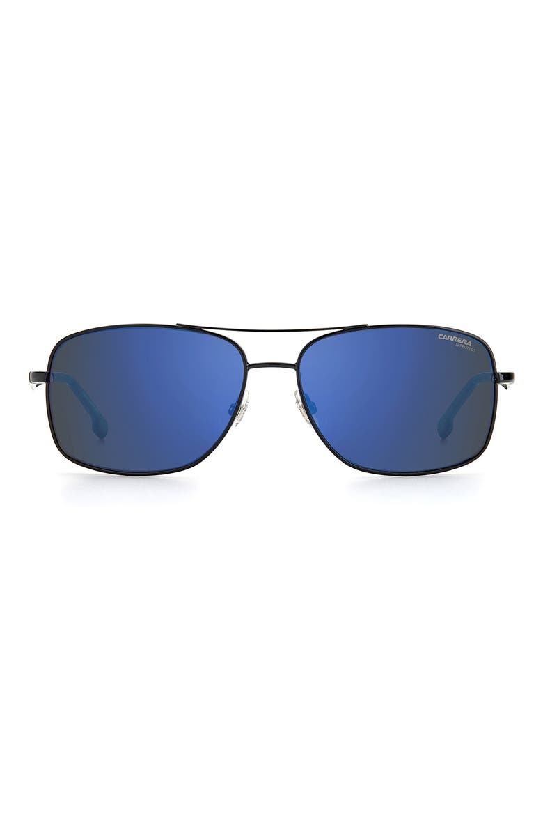 60mm Navigator Sunglasses, Alternate, color, BLACK