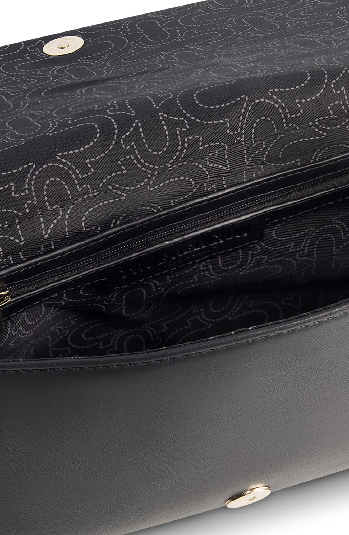 True Religion Quilted Horseshoe Flap Bag, Alternate, color, Black